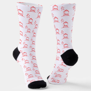 Calcetines Diseño de corazones rojos creativos