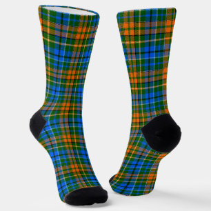 Calcetines Diseño de cuadros escoceses verde naranja azul