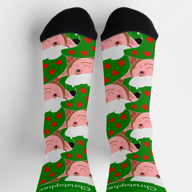 Calcetines Diseño de Elfo de Navidad (Arriba)
