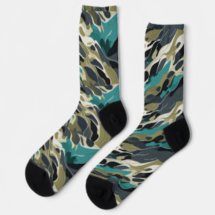 Calcetines diseño de fondo de colores de camuflaje