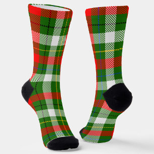 Calcetines Diseño de franela a cuadros rojo verde blanco de N