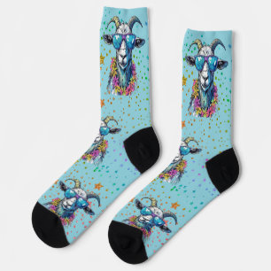 Calcetines Diseño de gafas de sol en negrita y brillante