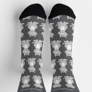 Calcetines Diseño de gatos grises de zócalos