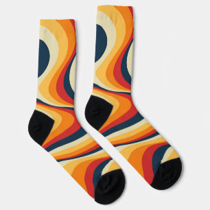 Calcetines Diseño de giro colorido y abstracto