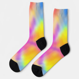 Calcetines Diseño de gradiente de color iridiscente pastel