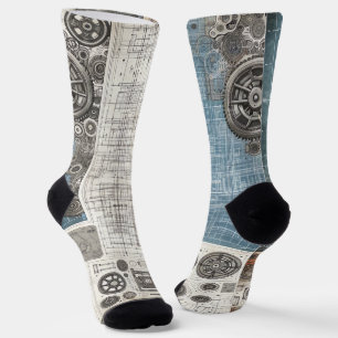 Calcetines Diseño de huella azul - Decoración de arquitecto
