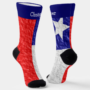 Calcetines Diseño de la Bandera Chilena