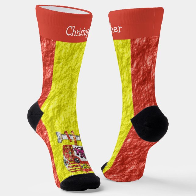 Calcetines Diseño de la bandera española (Angular)