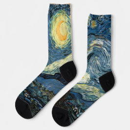 Calcetines Diseño de la noche estrellada de Van Gogh