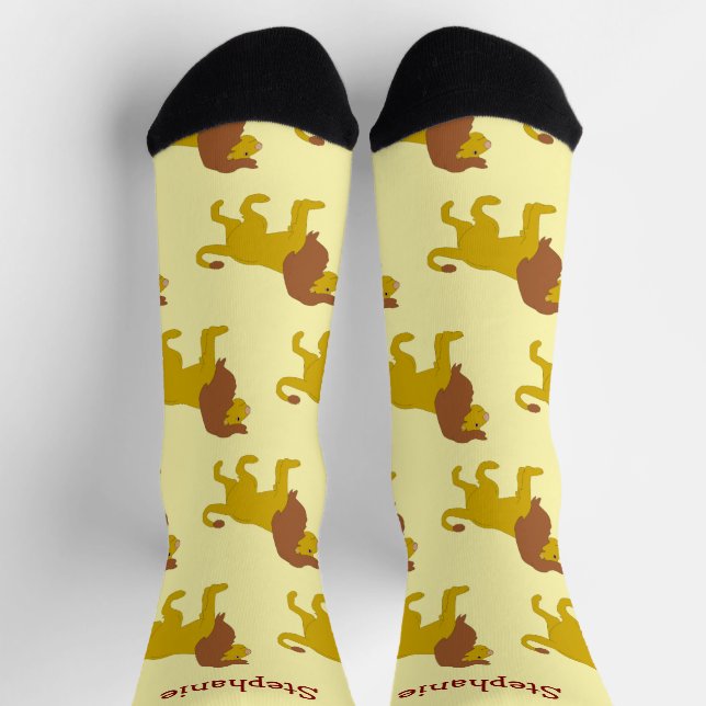 Calcetines Diseño de leones Socks (Arriba)