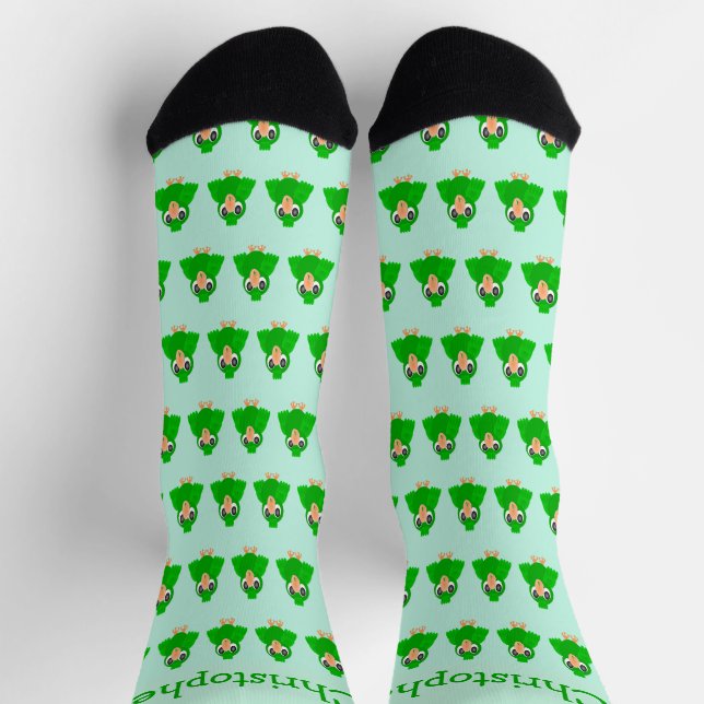 Calcetines Diseño de Loro Verde (Arriba)