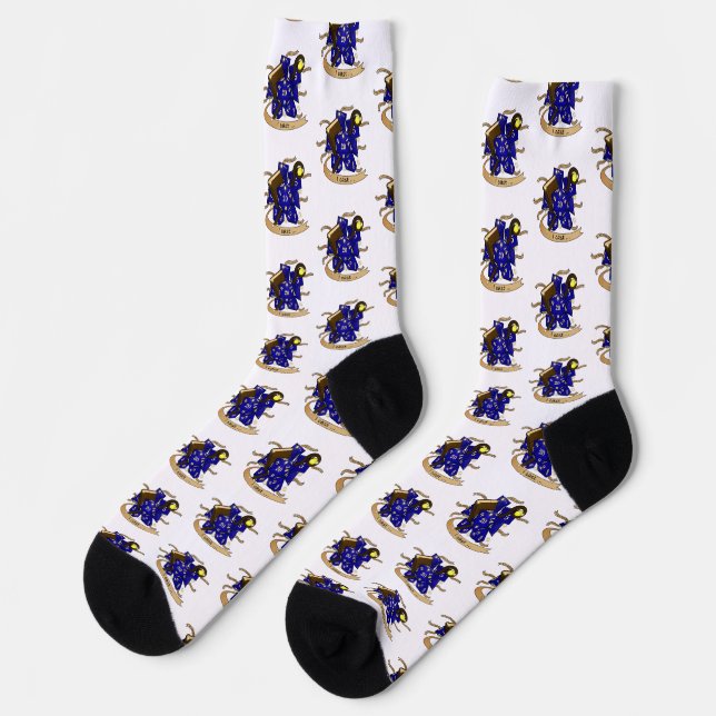 Calcetines Diseño de los dados del asistente (Izquierda)