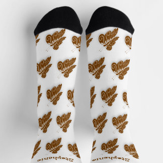 Calcetines Diseño de mariposa de chocolate