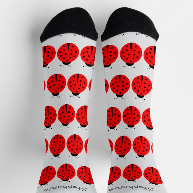 Calcetines Diseño de mariquita (Arriba)
