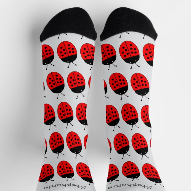 Calcetines Diseño de mariquita (Arriba)