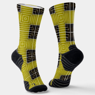 Calcetines Diseño de oro geométrico ligero