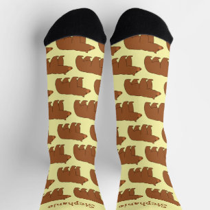Calcetines Diseño de Oso Grizzly en Cualquier Color