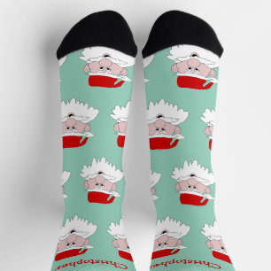Calcetines Diseño de Papá Noel Navidad