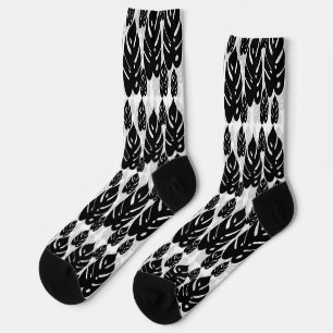 Calcetines Diseño de patrón de ilustración de hoja