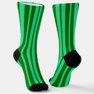 Calcetines Diseño de Patrón de Rayas Elegantes Verdes Lindas