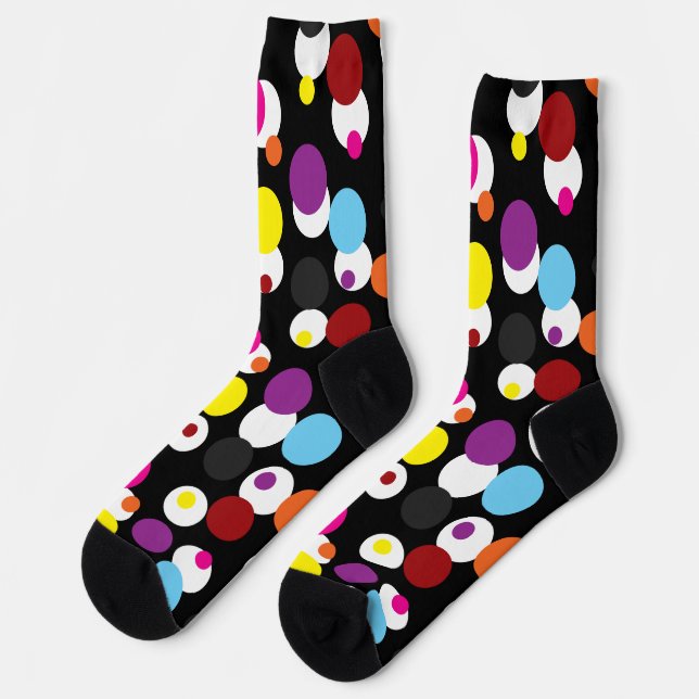Calcetines Diseño de patrones de superficie de puntos de polk (Izquierda)