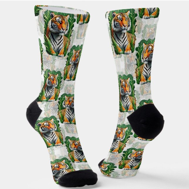 Calcetines Diseño de patrones de tigre (Subido por el creador)