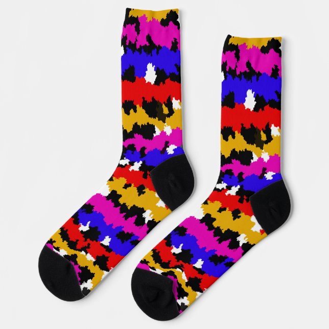 Calcetines Diseño de patrones fractales de abstracción urbana (Izquierda)