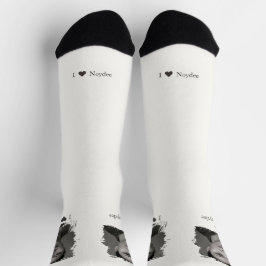 Calcetines Diseño de pincelada para tu imagen y texto
