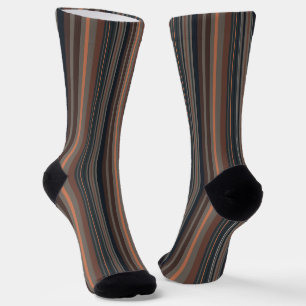 Calcetines Diseño de rayas de bosques de bosque oscuro