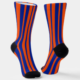 Calcetines Diseño de rayas de estilo azul naranja