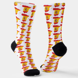 Calcetines Diseño de recuerdo con la bandera de España dentro