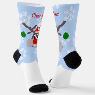 Calcetines Diseño de Reno de Navidad