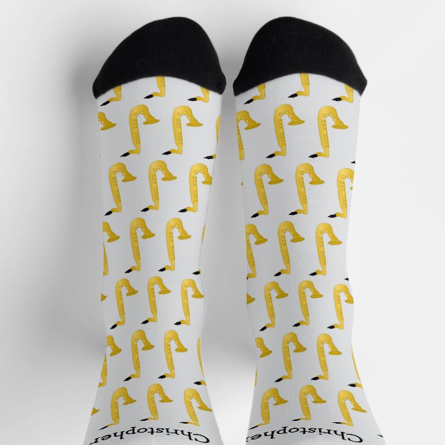 Calcetines Diseño de Saxofón Personalizado (Arriba)