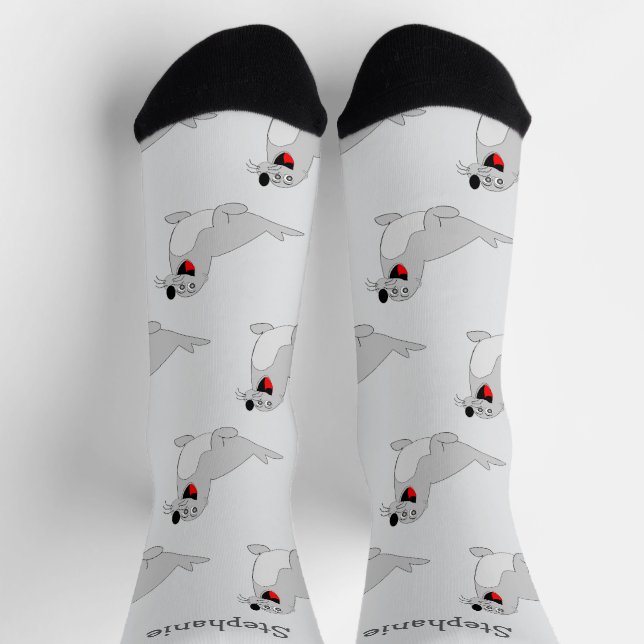 Calcetines Diseño de sellos de zócalo (Arriba)