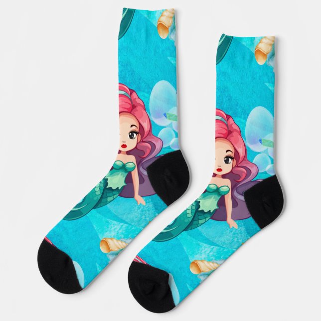 Calcetines diseño de sirenas místicas (Izquierda)