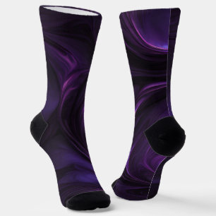 Calcetines Diseño de Swirl Oscuro Púrpura