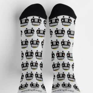 Calcetines Diseño de Taxi Negro Personalizado