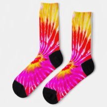 Diseño de Tie Dye rosa, rojo y amarillo