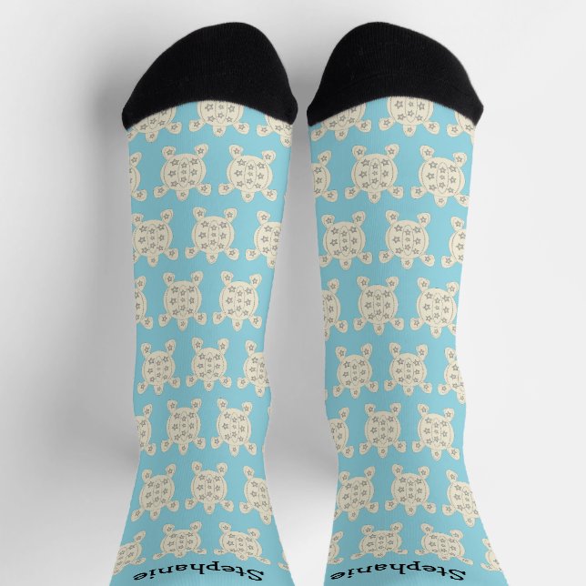 Calcetines Diseño de Tortuga Personalizado (Arriba)