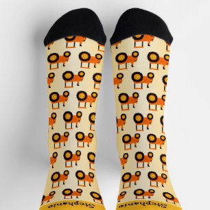 Calcetines Diseño de Tractor Naranja Personalizado