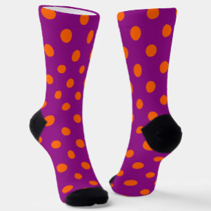 Calcetines Diseño Del Patrón De Puntos De Polka Púrpura De na