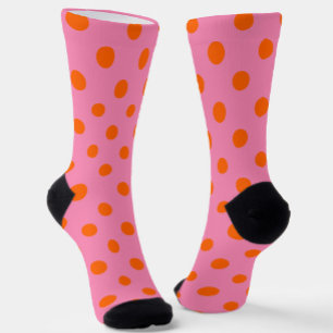 Calcetines Diseño Del Patrón De Puntos De Polka Rosa