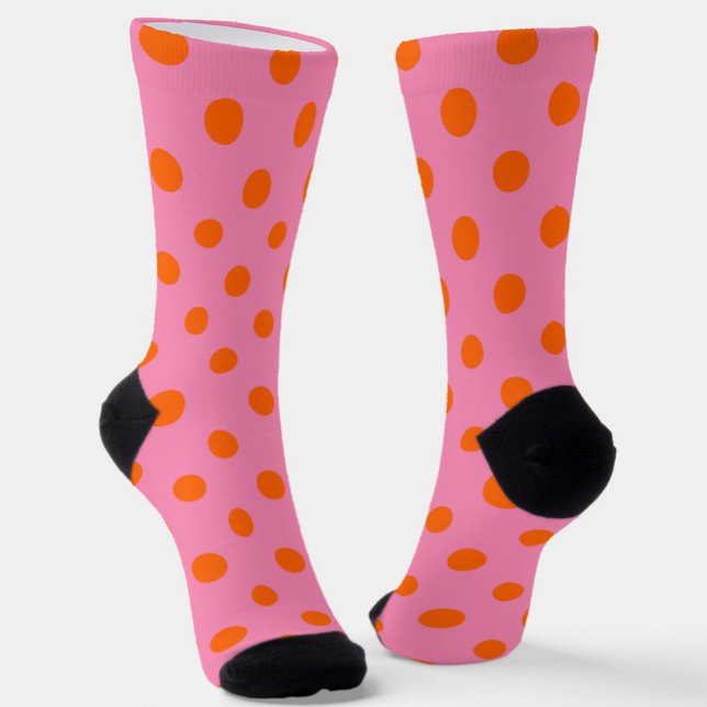 Calcetines Diseño Del Patrón De Puntos De Polka Rosa (Subido por el creador)