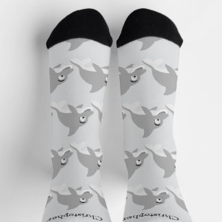 Calcetines Diseño Delfín Gris