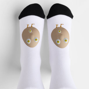 Calcetines Diseño divertido de personajes de huevo RG y RA