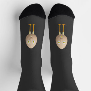 Calcetines Diseño divertido del personaje de huevo RG y RA