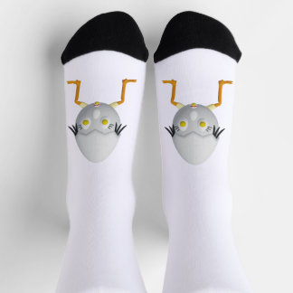 Calcetines Diseño divertido del personaje de huevo RG y RA