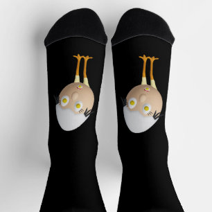 Calcetines Diseño divertido del personaje de huevo RG y RA