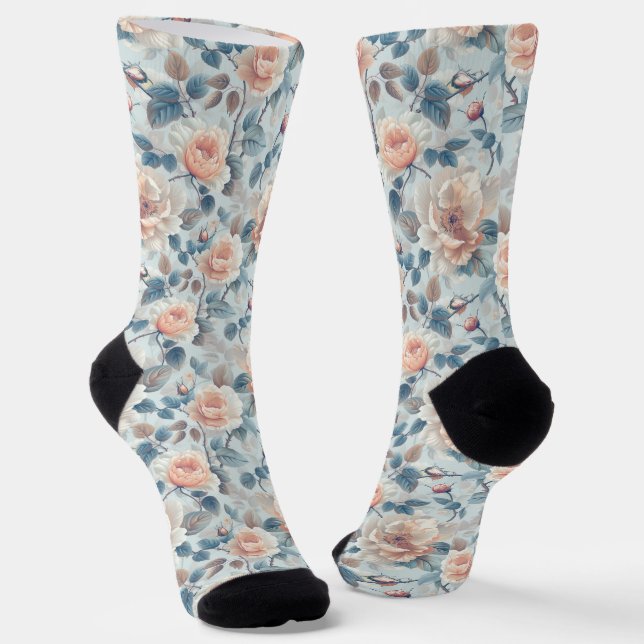 Calcetines Diseño floral elegante. (Angular)