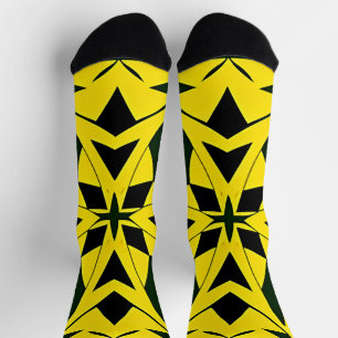Calcetines Diseño floral geométrico vibrante